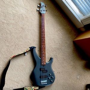 Bass Guitar w/ Gun n’ Roses strap